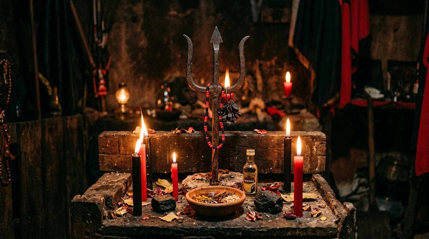 Linha de Exu no Templo Casa Branca