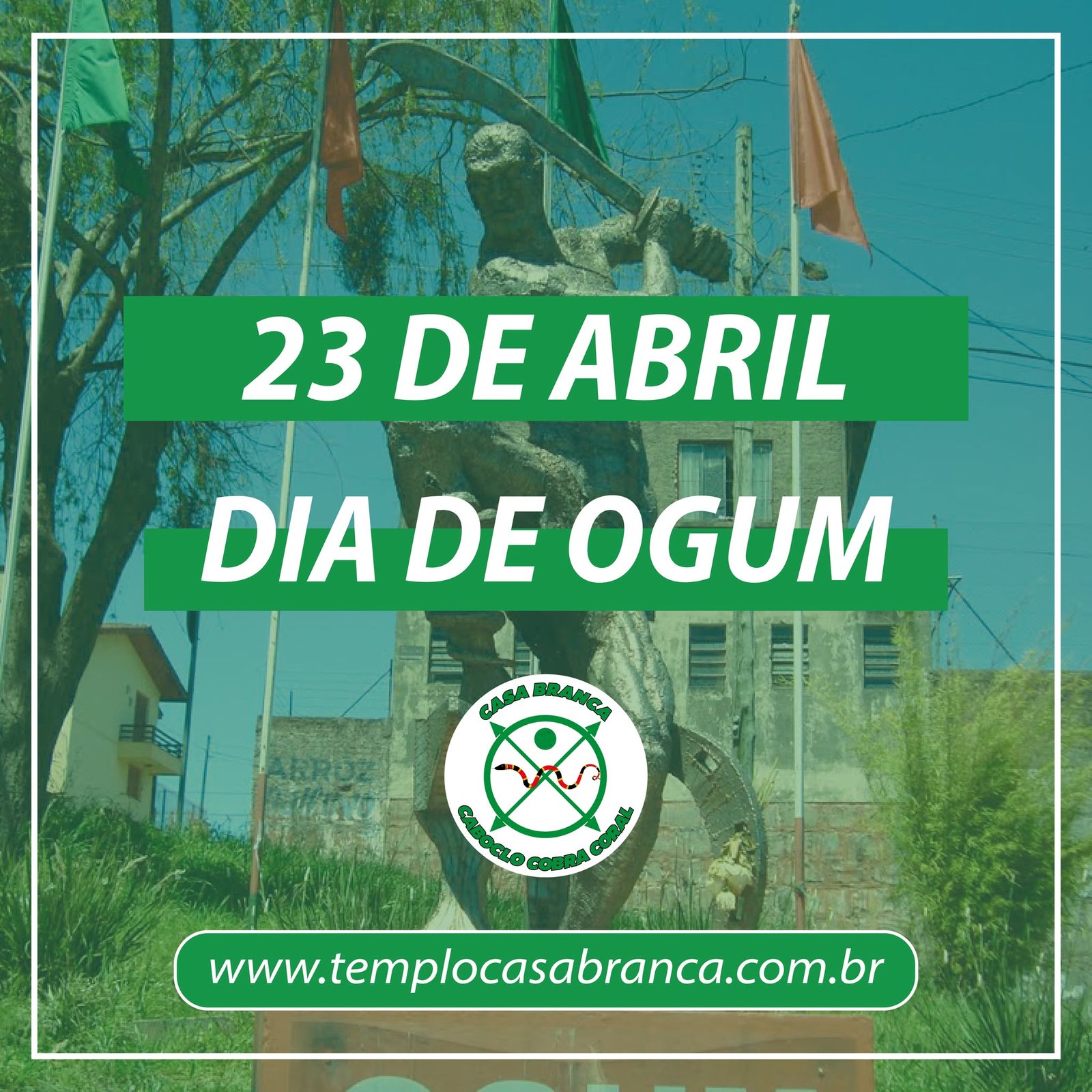 🌟 23 de abril | Dia de Ogum ⚔️🔵
Hoje celebramos Ogum, o Orixá guerreiro, aquele que nunca abandona uma batalha e luta até o fim pelos seus. Filho de Iemanjá, irmão de Exu e Oxóssi, Ogum é quem abre os caminhos, destrói os obstáculos e protege com sua espada sagrada.
Que neste dia especial, a força de Ogum esteja com todos nós, trazendo coragem, proteção e vitórias!
Salve Ogum! Patacori Ogum! 🙏🔥
#DiaDeOgum #SalveOgum #23DeAbril #OgumAbreCaminhos #Fé #Umbanda #Candomblé #SãoJorge #Orixás #ForçaEGuerra