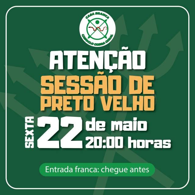 Dia 22 de maio, às 20h, nossa casa abre as portas para uma noite de fé, acolhimento e sabedoria ancestral. 🤍✨Será uma sessão dedicada aos Pretos Velhos, espíritos que nos ensinam através da paciência, da humildade e da força serena de quem conhece os caminhos da vida.Venha viver esse momento de oração, aconselhamento e conexão espiritual.
📍 Entrada franca
⏰ Chegue antes“Adorei as almas.” 🕊️☕ #PretosVelhos #SessãoDePretoVelho #Umbanda #CasaBranca #AdoreiAsAlmas Fé Ancestralidade Caridade Espiritualidade Axé PretasVelhas UmbandaSagrada